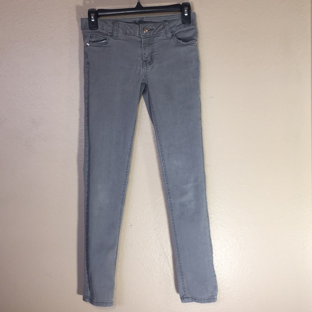 Justice grey skinny jeans